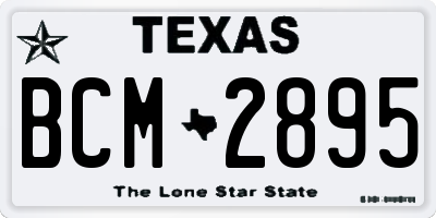 TX license plate BCM2895