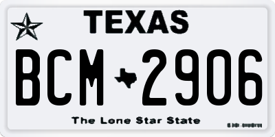 TX license plate BCM2906