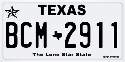 TX license plate BCM2911