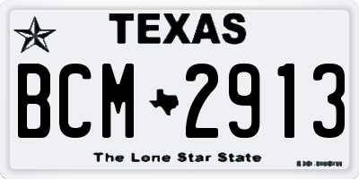 TX license plate BCM2913