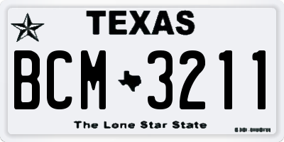TX license plate BCM3211
