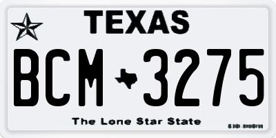 TX license plate BCM3275
