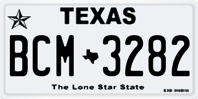 TX license plate BCM3282