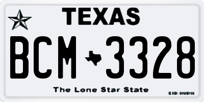 TX license plate BCM3328