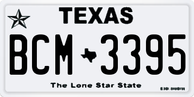 TX license plate BCM3395