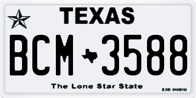 TX license plate BCM3588