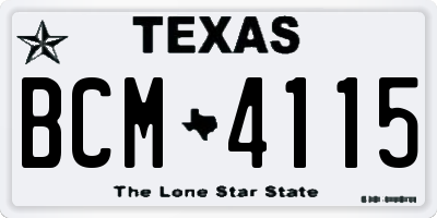 TX license plate BCM4115