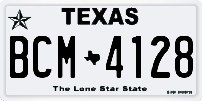 TX license plate BCM4128