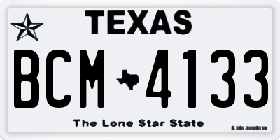 TX license plate BCM4133