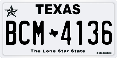 TX license plate BCM4136