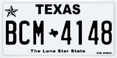 TX license plate BCM4148