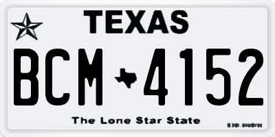 TX license plate BCM4152