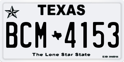 TX license plate BCM4153