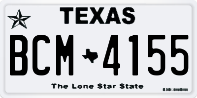 TX license plate BCM4155