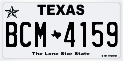 TX license plate BCM4159
