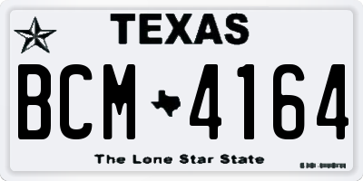TX license plate BCM4164