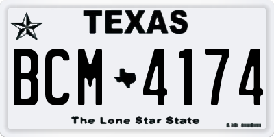 TX license plate BCM4174