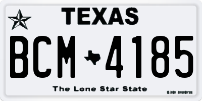 TX license plate BCM4185