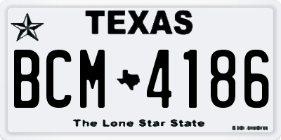 TX license plate BCM4186