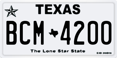 TX license plate BCM4200