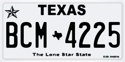 TX license plate BCM4225
