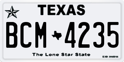 TX license plate BCM4235