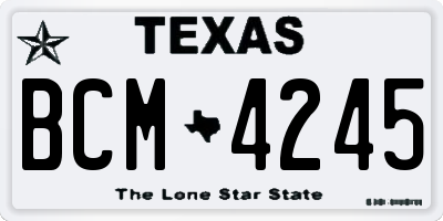 TX license plate BCM4245