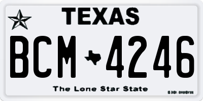 TX license plate BCM4246