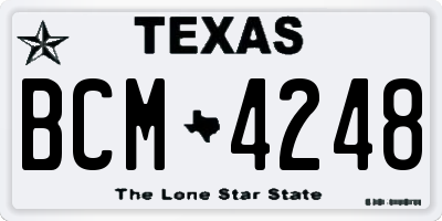 TX license plate BCM4248