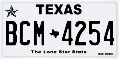 TX license plate BCM4254