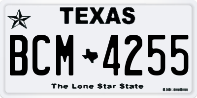 TX license plate BCM4255