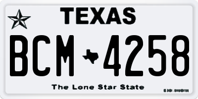 TX license plate BCM4258