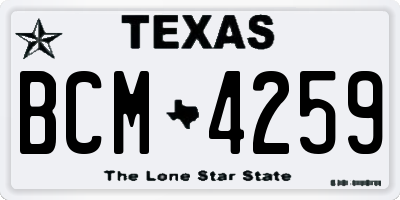 TX license plate BCM4259