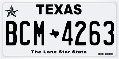 TX license plate BCM4263