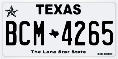 TX license plate BCM4265