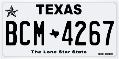 TX license plate BCM4267