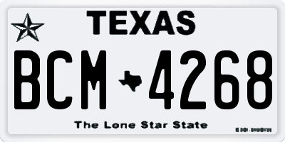 TX license plate BCM4268