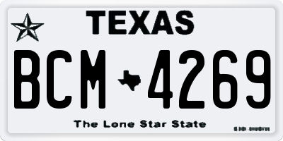 TX license plate BCM4269