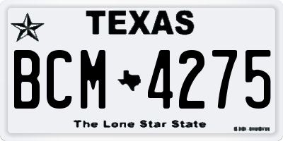 TX license plate BCM4275