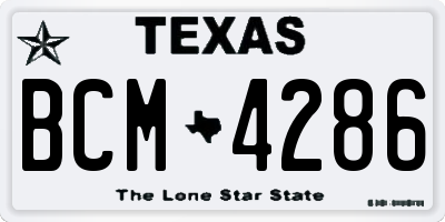 TX license plate BCM4286