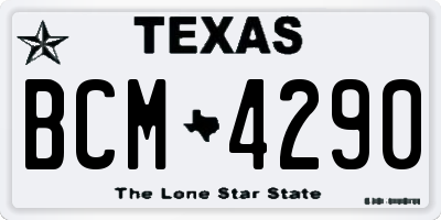 TX license plate BCM4290