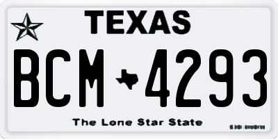 TX license plate BCM4293
