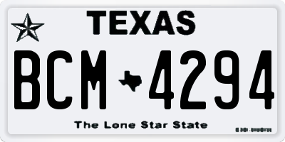 TX license plate BCM4294