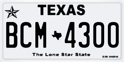 TX license plate BCM4300