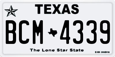 TX license plate BCM4339