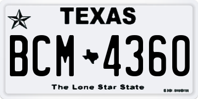 TX license plate BCM4360
