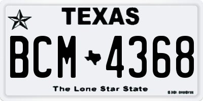 TX license plate BCM4368