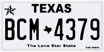 TX license plate BCM4379