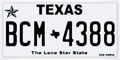 TX license plate BCM4388