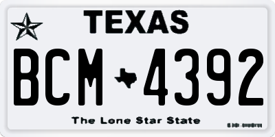 TX license plate BCM4392